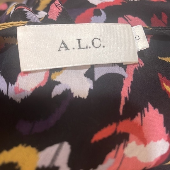 A.L.C. Roslyn Hearts Silk Sleeveless Midi Dress 0 - Picture 10 of 13